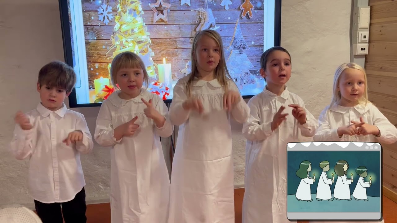 Luciasangen / Santa Lucia (med tegnstøtte)
