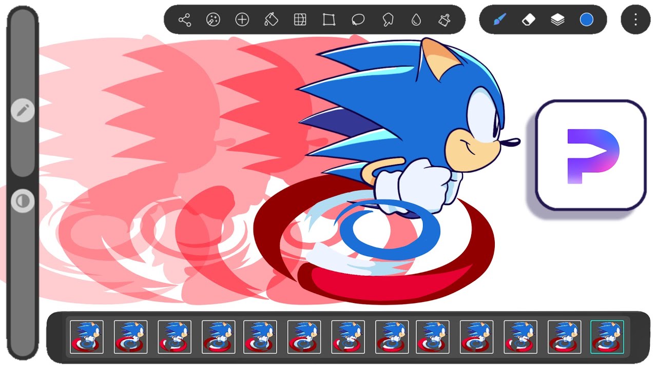 Classic Sonic Running Tutorial: HiPaint Animation