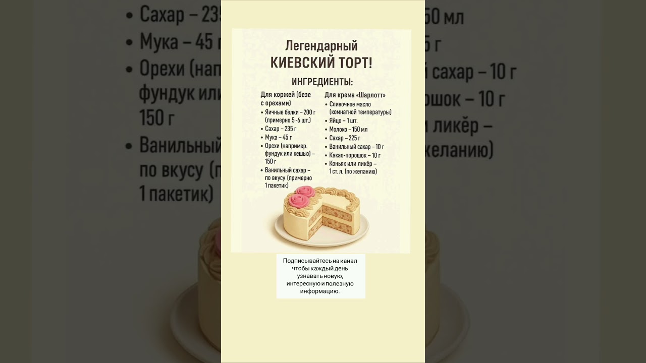КИЕВСКИЙ ТОРТ🍰