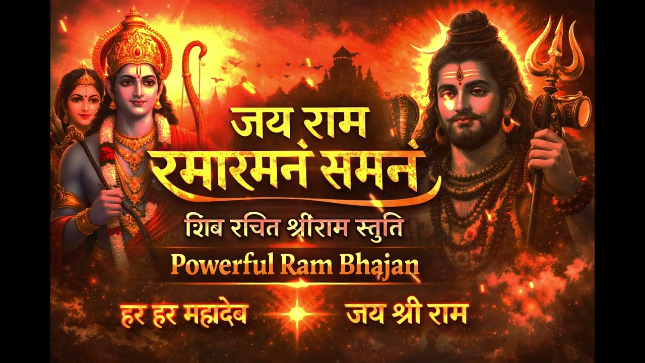 Shri Ram Stuti by Lord Shiva | जय राम रमारमनं | Peace, Strength & Blessings Bhajan