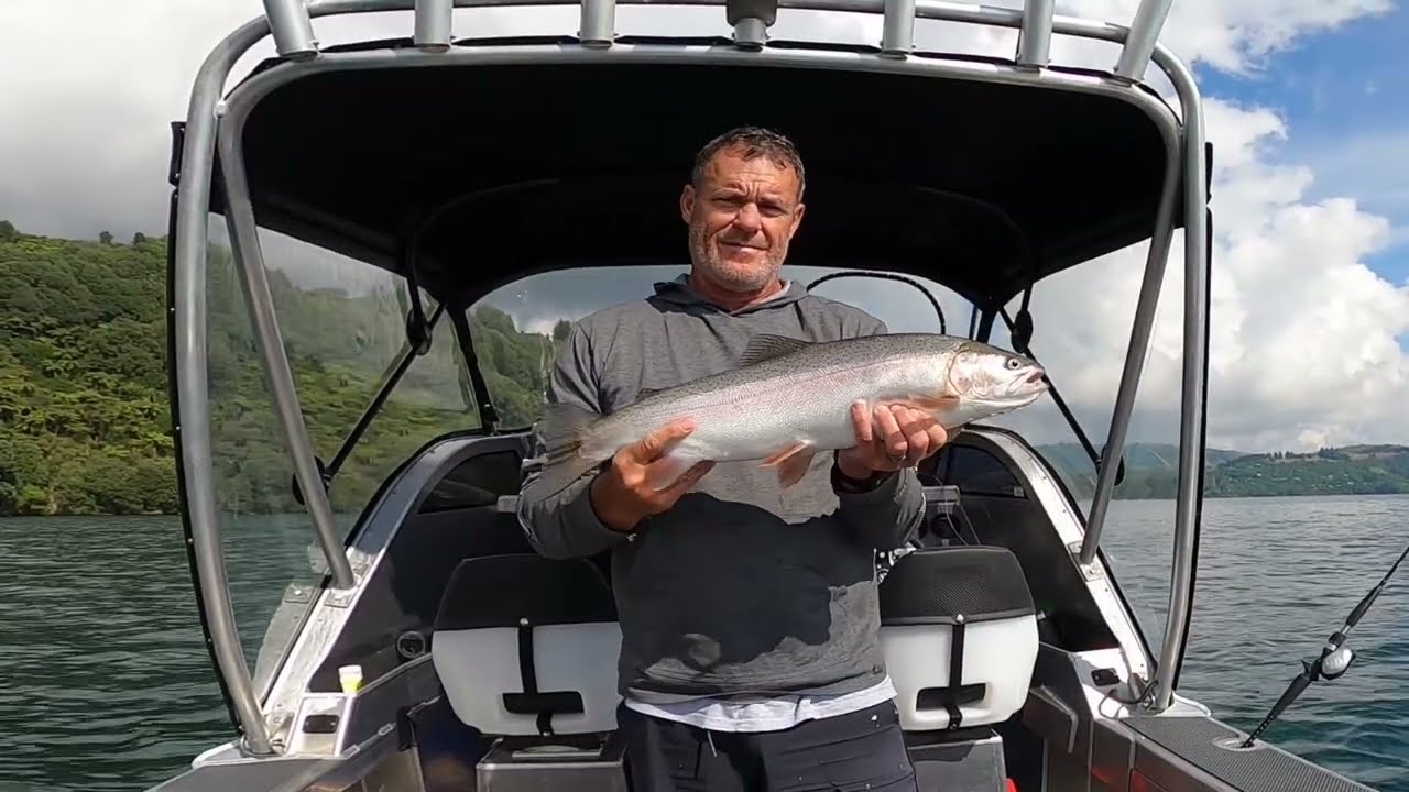 A day trout fishing on lake Tarawera