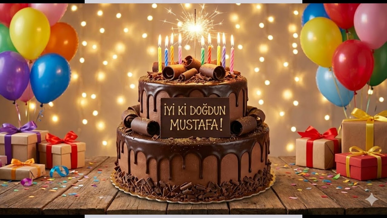 İyi Ki Doğdun Mustafa! 🎂 - İsme Özel Hareketli Doğum Günü Şarkısı (Doğum Günü Müziği)