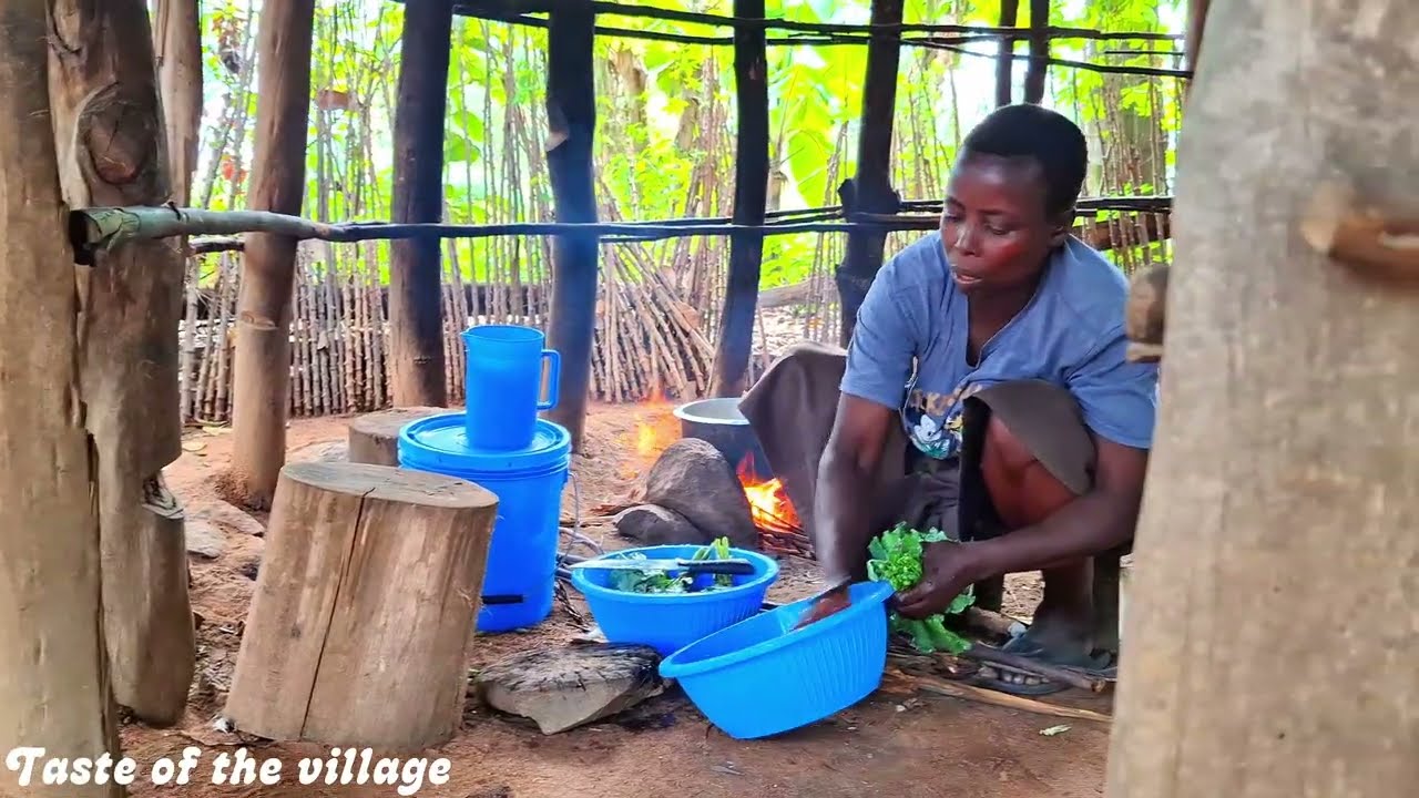 Humble African village life with a young african village family; no luxury, just love!