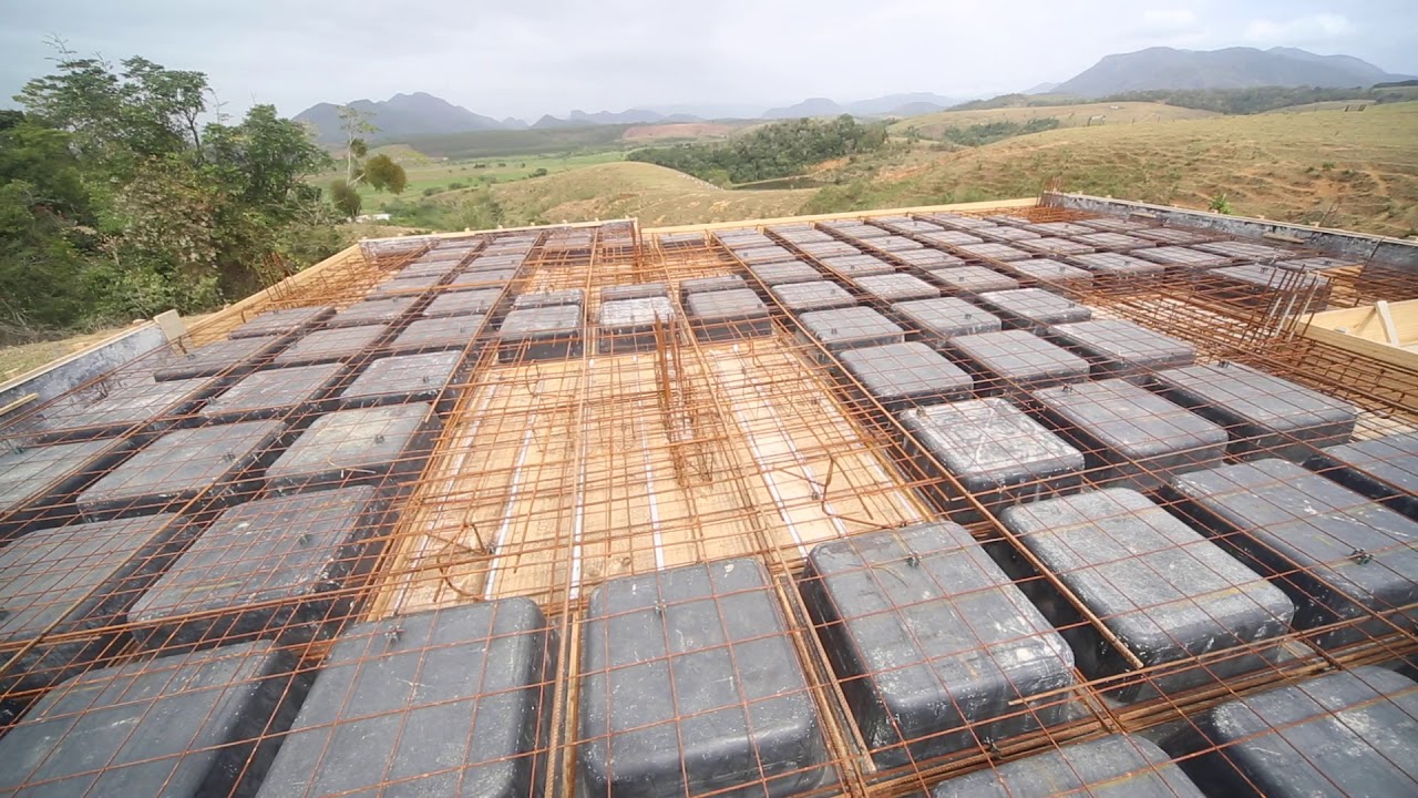 Lage nervurada pronta para ser concretada