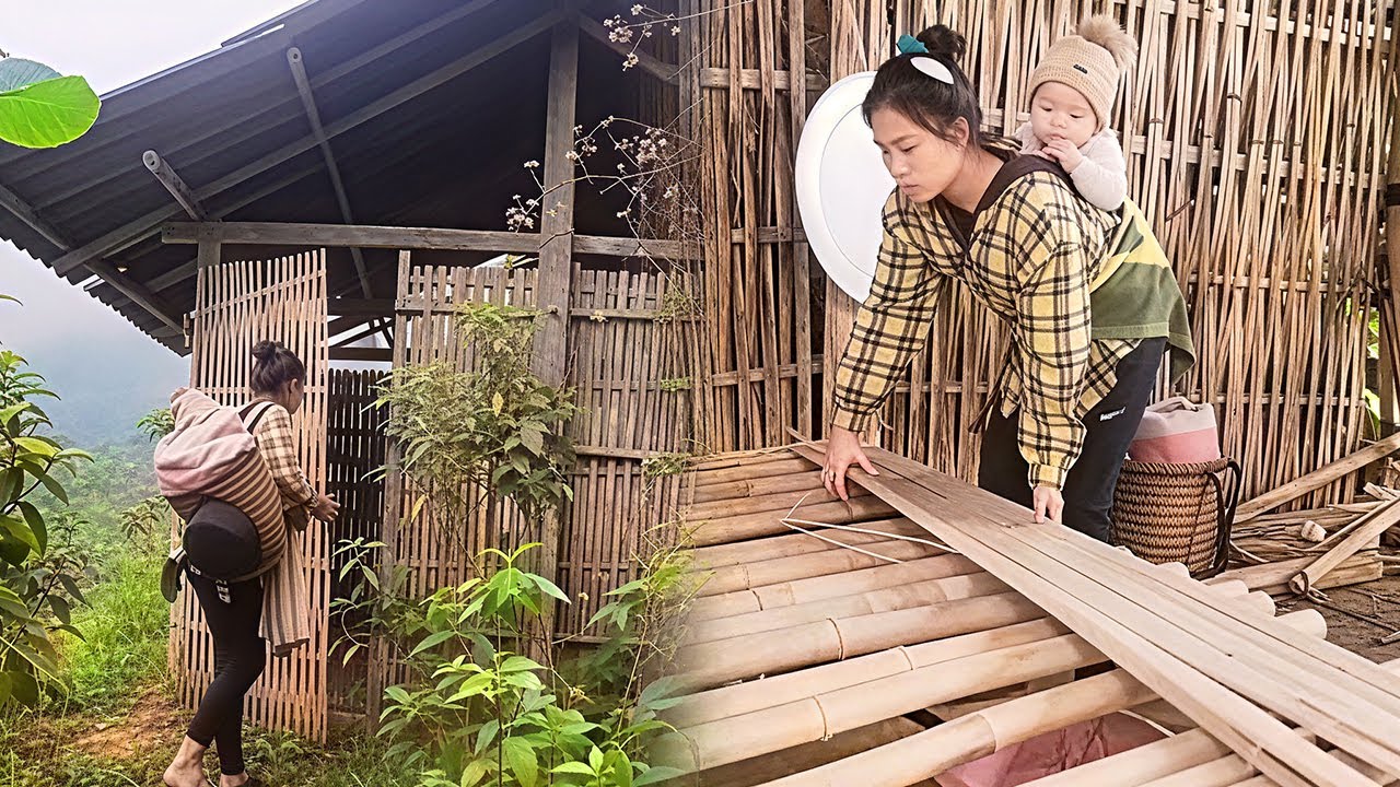🏡 17-Year-Old Single Mom Transforms Abandoned Bamboo House into a HOME