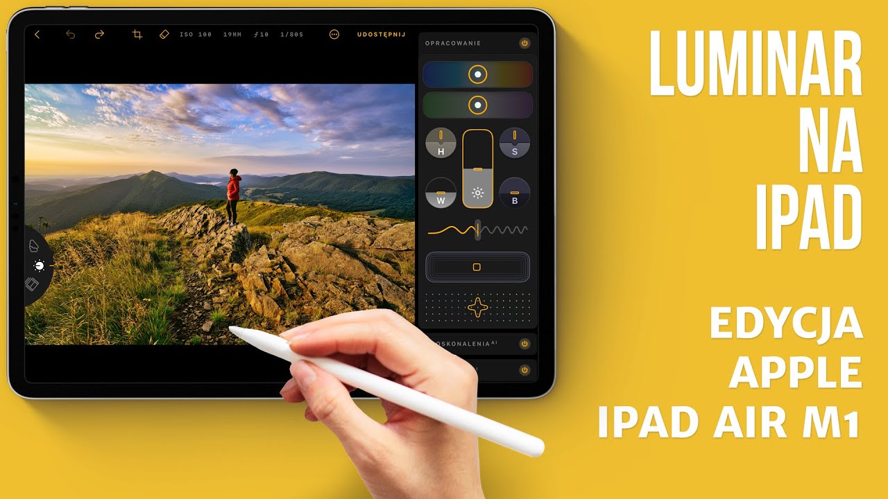 Luminar na iPad / Edycja zdjęć na tablecie iPad Air M1 / Fotografia mobilna / Luminar for iPad OS 17