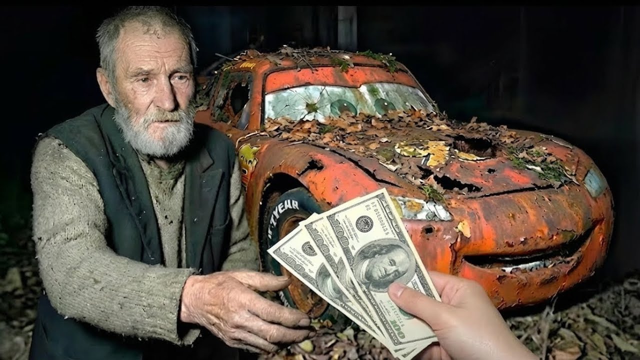 Restoring Completely DESTROYED Lightning McQueen $300 Find | FULL ASMR