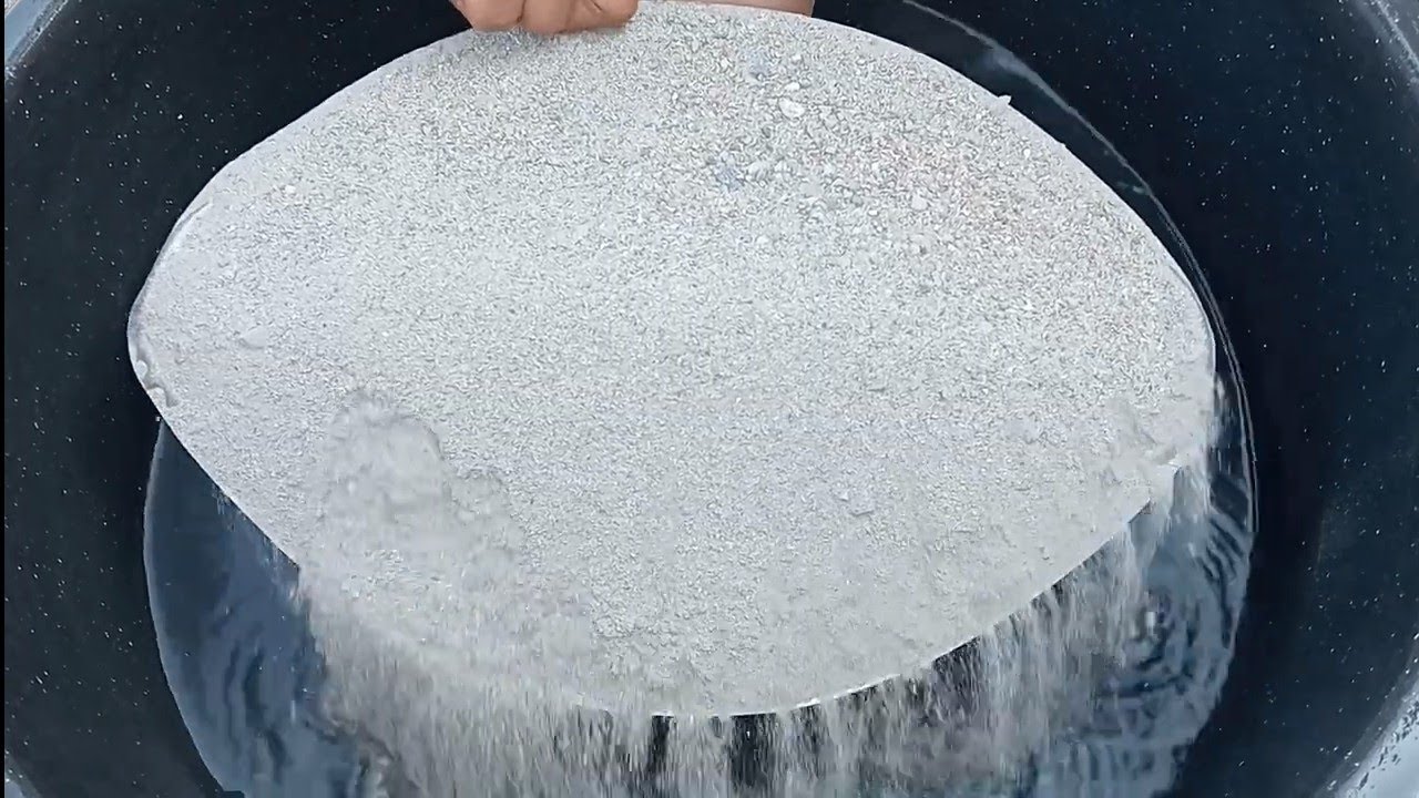 ASMR Relaxing silky smooth full Dusty Dry sand ⏳ white pouring in tub