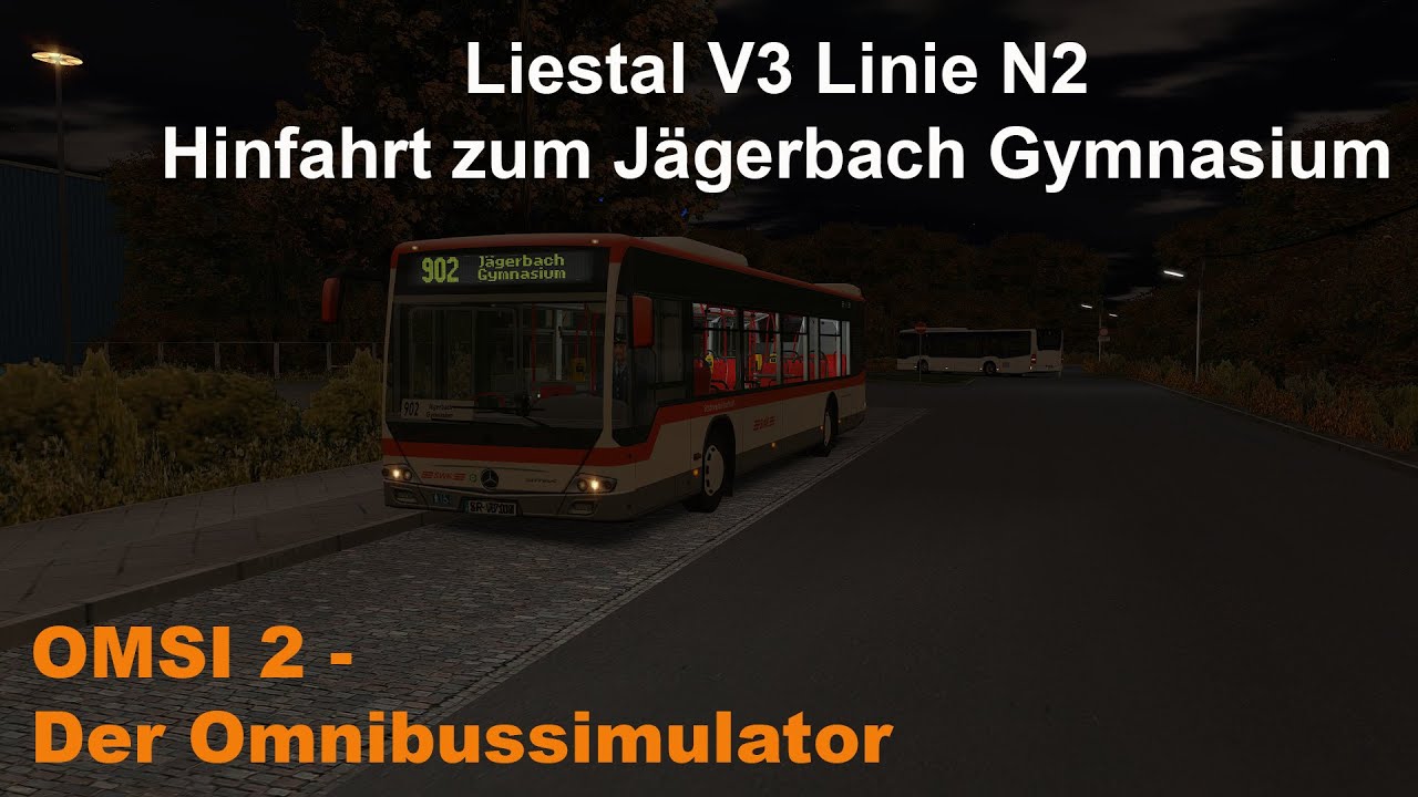 Omsi 2 Liestal V3 Linie N2 Hinfahrt zum Jägerbach Gymnasium MB O628c Connecto