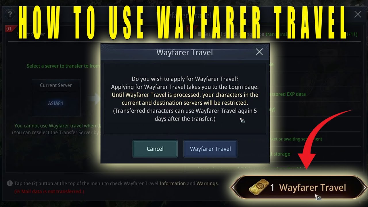 Mir4 - NEW UPDATE! How to transfer server | The use of wayfarer