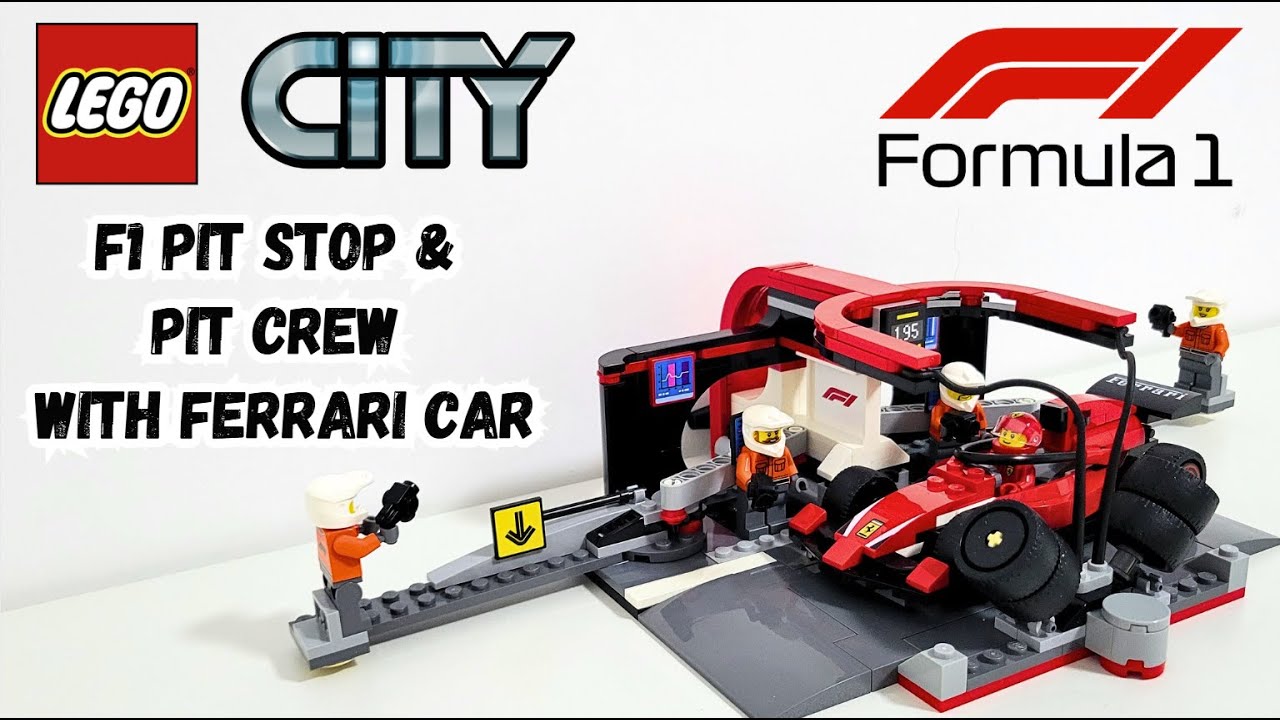 Lego City F1 Pit Stop & Pit Crew with Ferrari Car 60443 | Speed Build