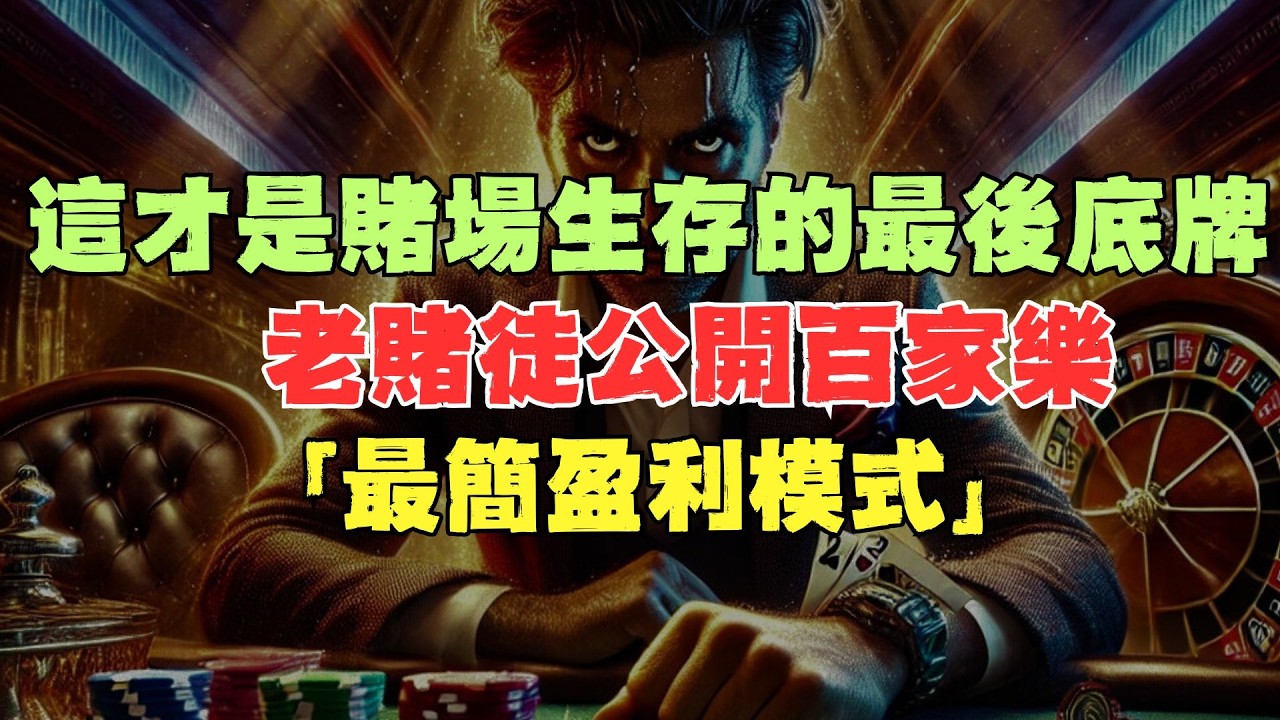 從負債到翻身！老賭徒公開百家樂「最簡盈利模式」，刪掉所有複雜技巧，這才是賭場生存的最後底牌！