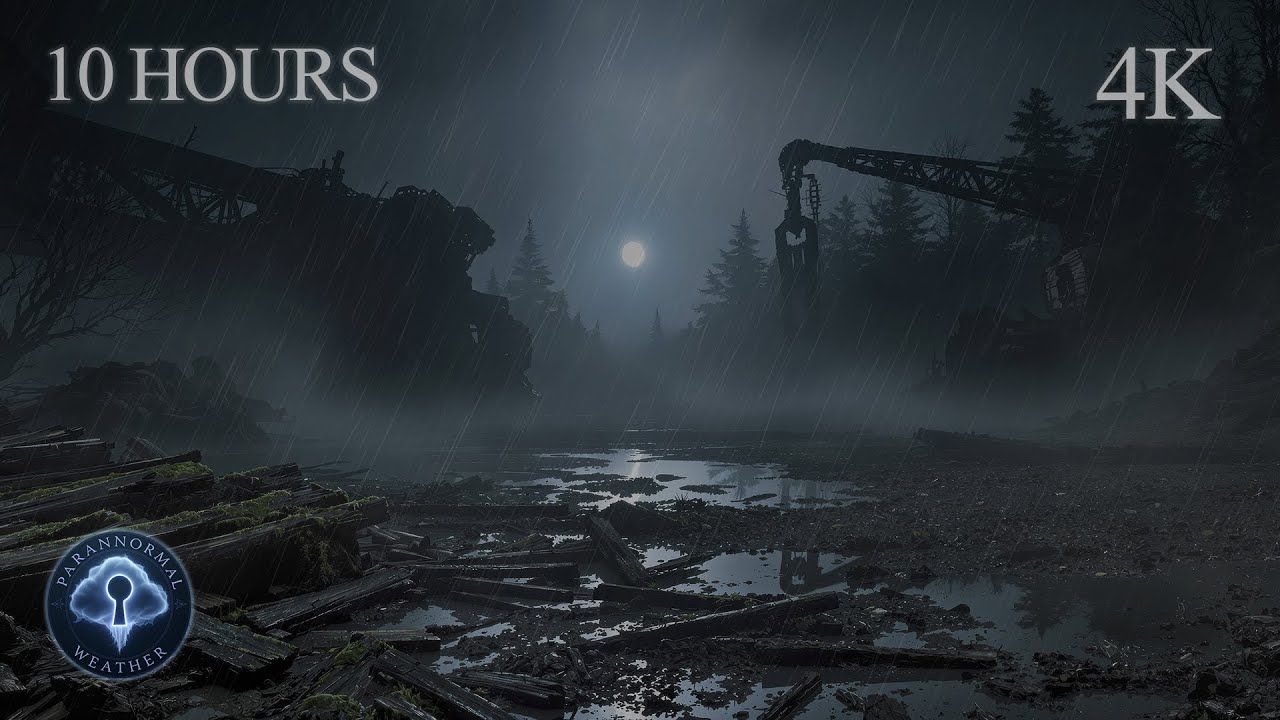 The Wreckyard Storm | 10 Hours of Dark Rain, Fog & Lightning Among the Ruins