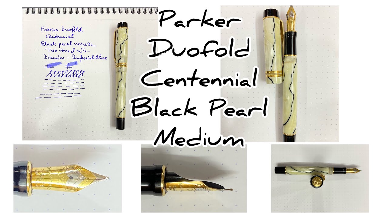 Revisit - Parker Duofold Centennial - Black Pearl - Medium nib