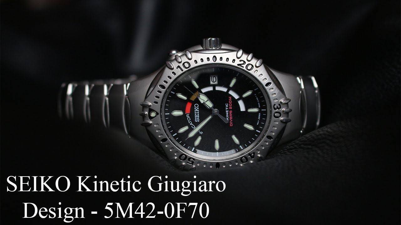 [Full HD] SEIKO Kinetic Giugiaro Design 200m - 5M42-0F70 - Quick View