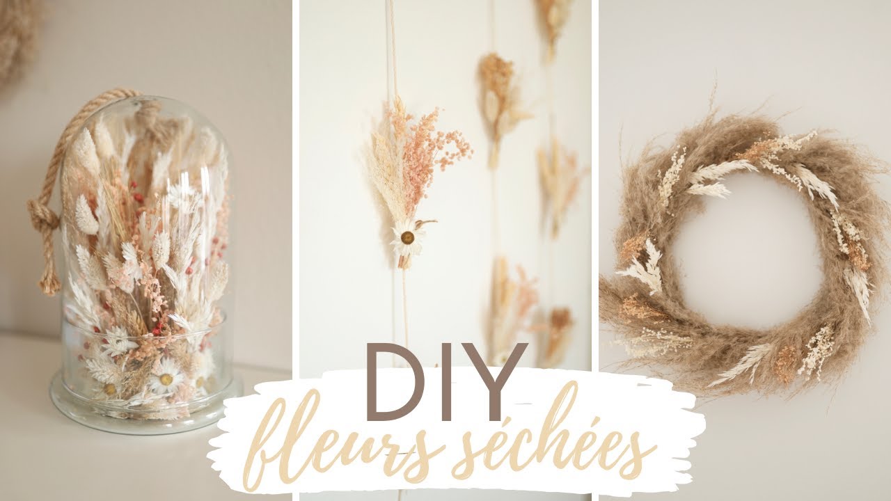3 DIY avec des fleurs séchées et des pampas