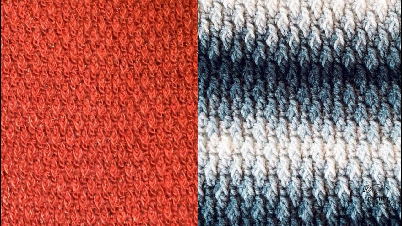 Point au crochet Alpin ou Goutte | Modèle crochet facile avec diagramme | Augmentation et Diminution