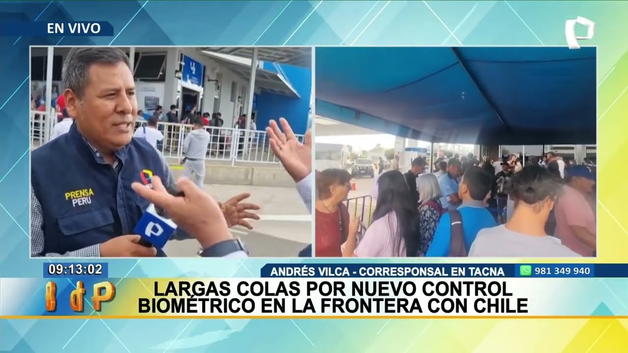 Tacna: largas colas por nuevo control biométrico