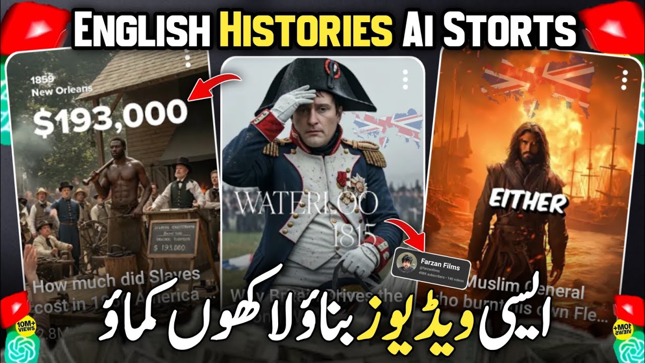 how to make history shorts | @farzanfilms style video tutorial | Viral History Shorts USA&rdquo;
