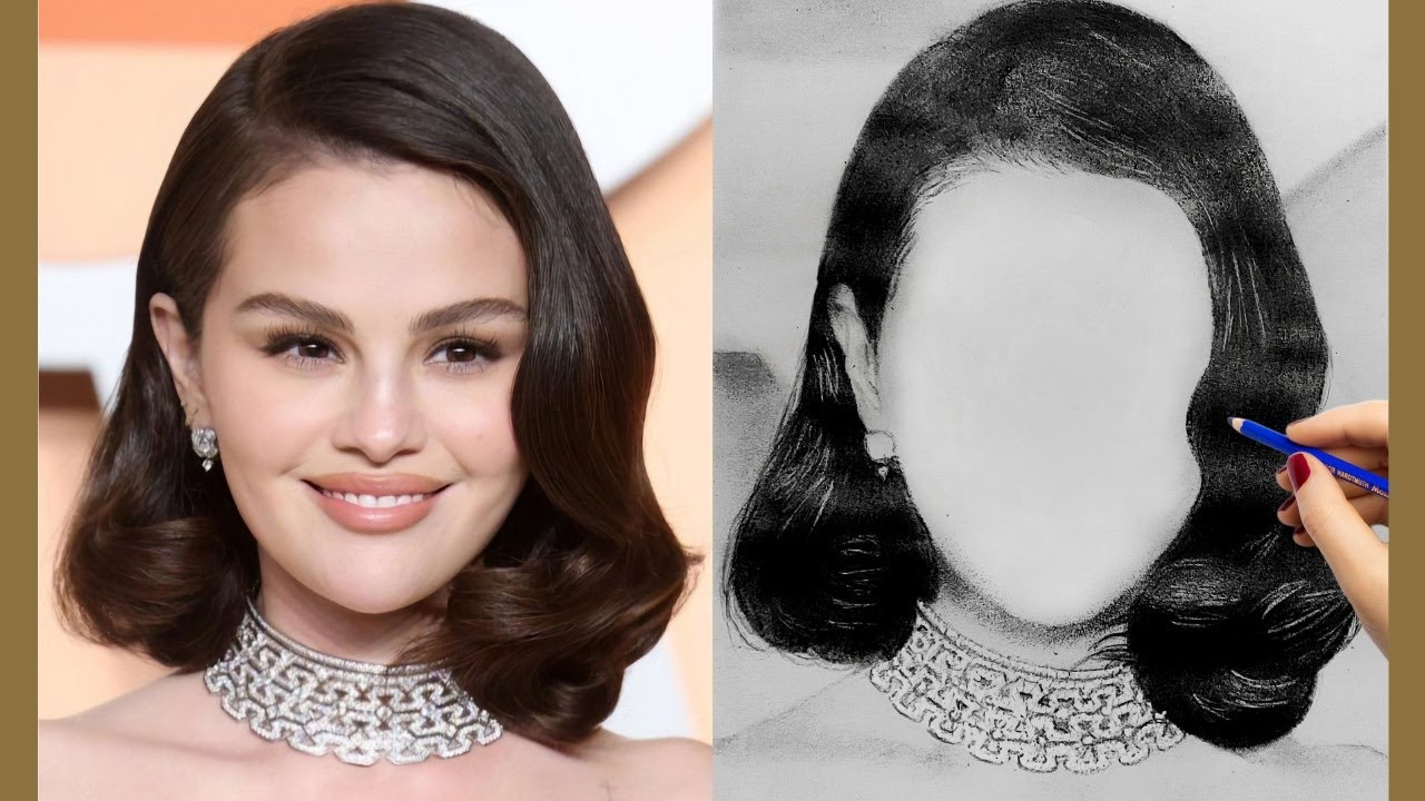 Selena Gomez Realistic Drawing Timelapse | You Won’t Believe This Realism!