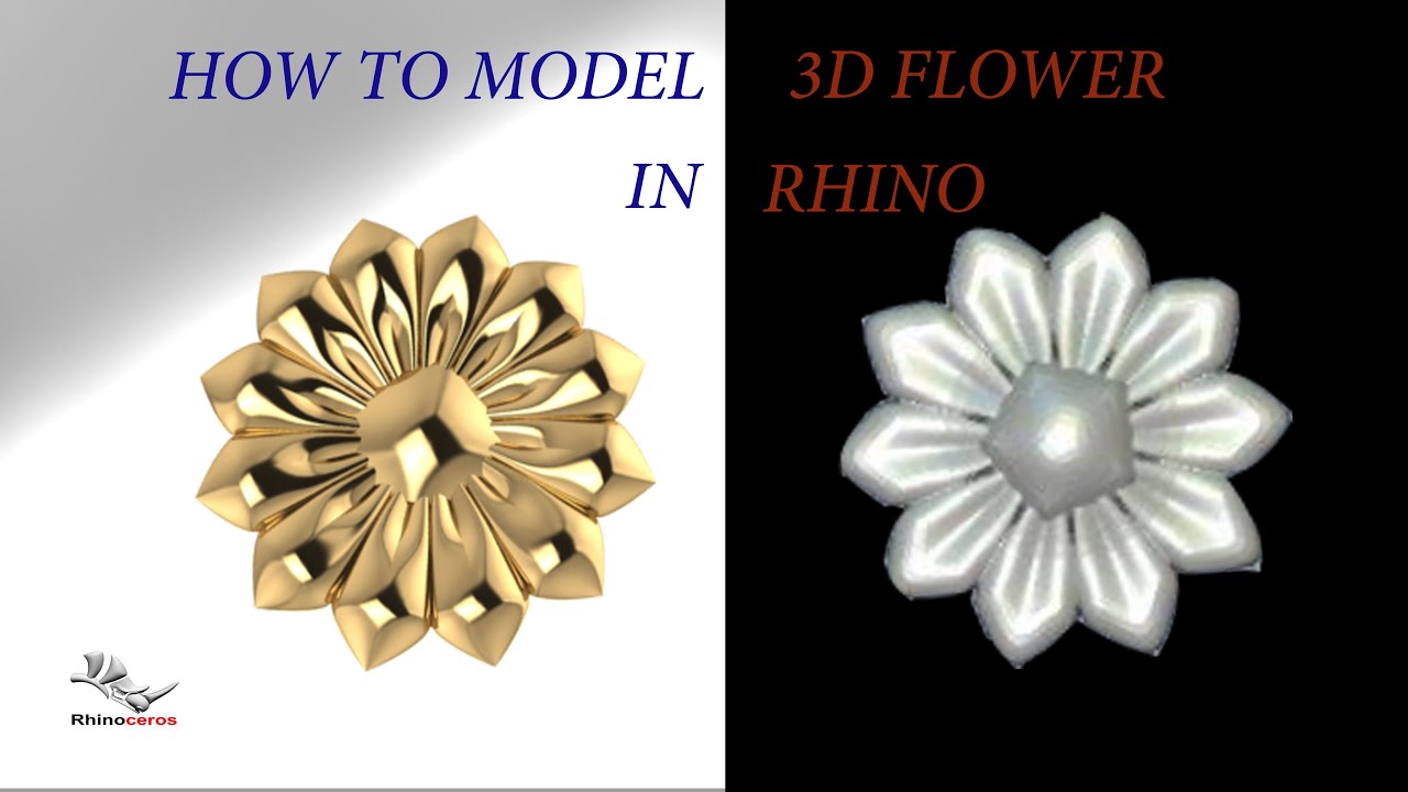 How to model 3D flower in Rhino#