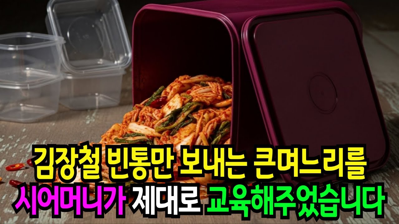 김장철 빈통만 보내는 큰며느리, 시어머니가 제대로 교육해주었습니다