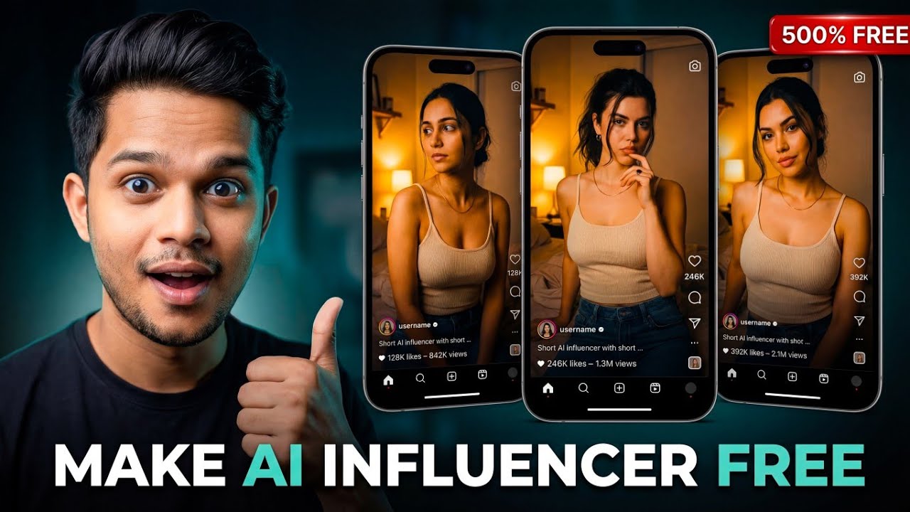 AI Influencer Kaise Banaye 500% FREE | How to Create Hyper-Realistic AI Influencer 2026 