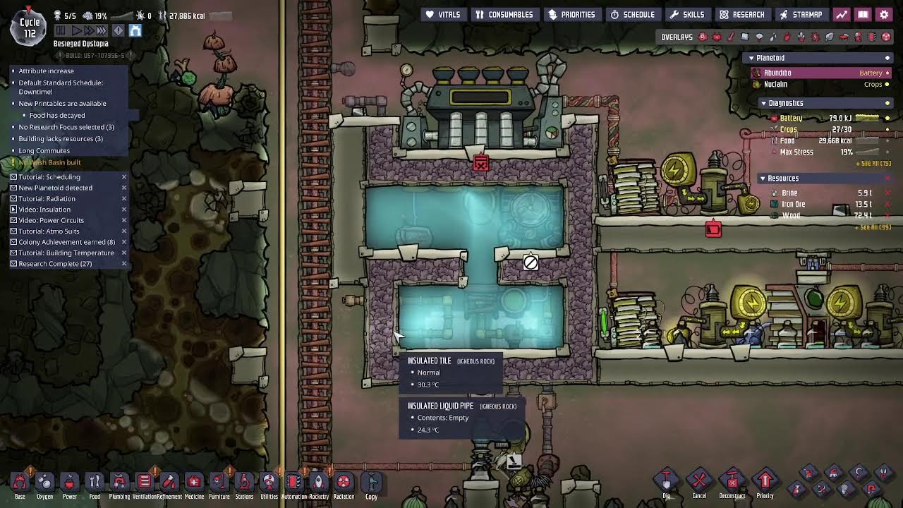 Oxygen Not Included(缺氧) (ep2) | english learning time | Time lonely | 獨自一人的時光
