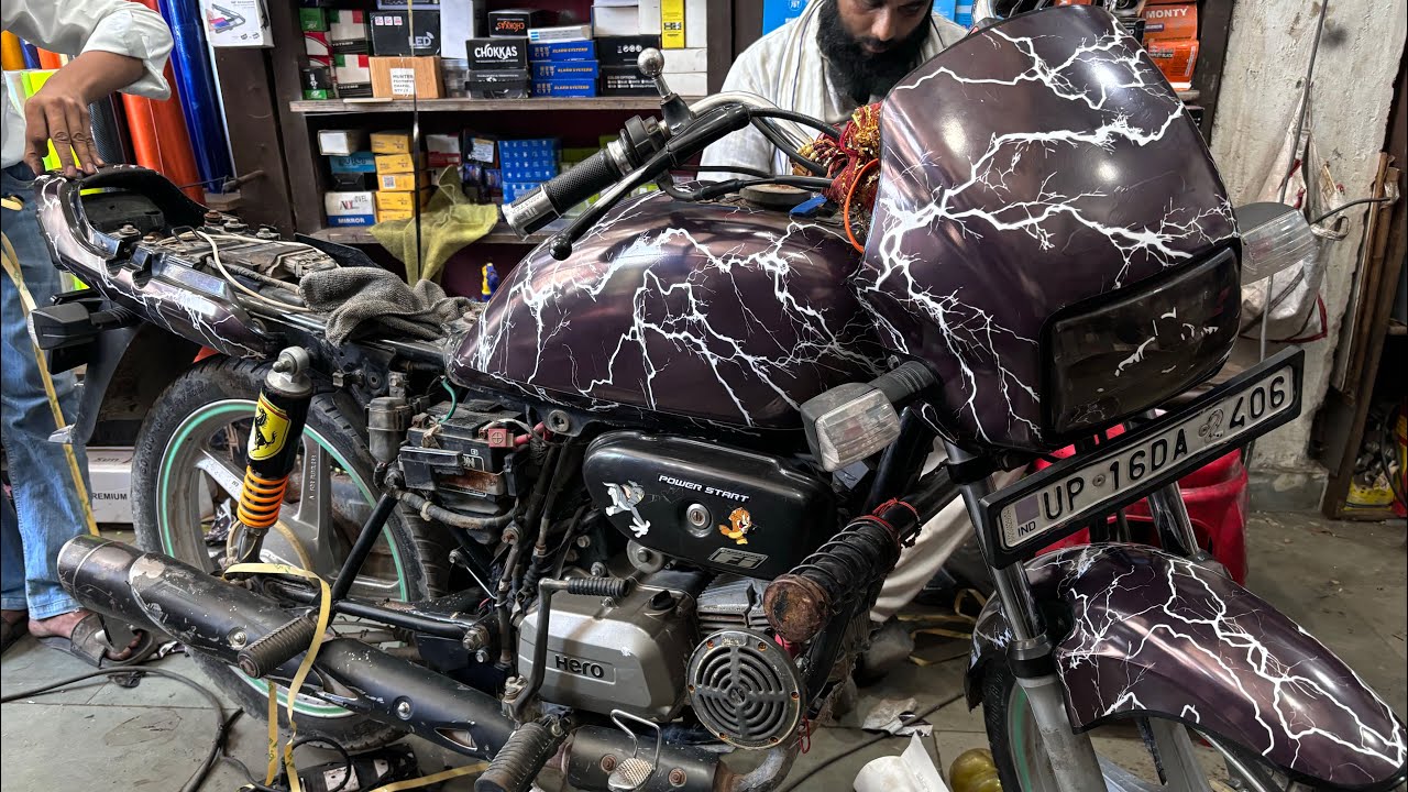 Hero splendor full body wrapping ❤️‍🔥  | bike modified | splendor Modification 