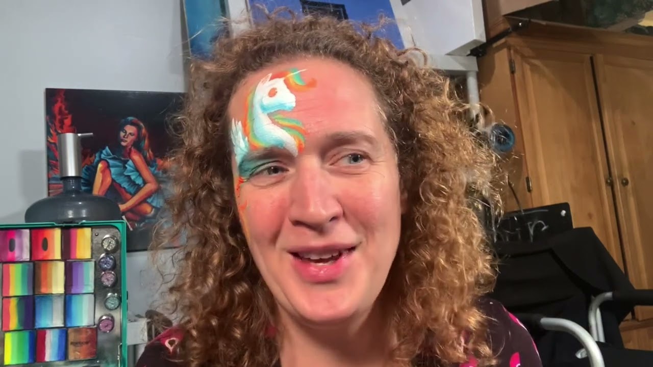 Winged Unicorn face paint