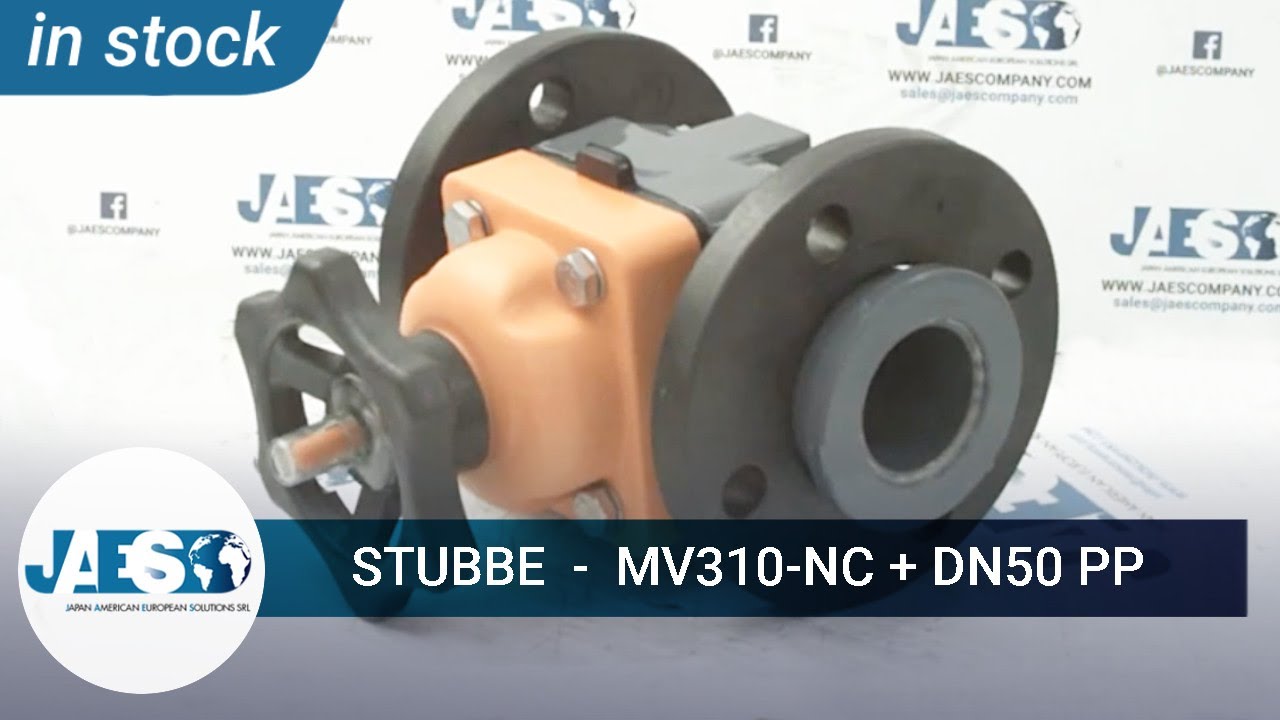 STUBBE MV310 NC+DN50 PP (IN STOCK) MEMBRANE VALVE MV310-NC + ACTUATOR ND50PP/EPDM - VALVOLA MEMBRANA