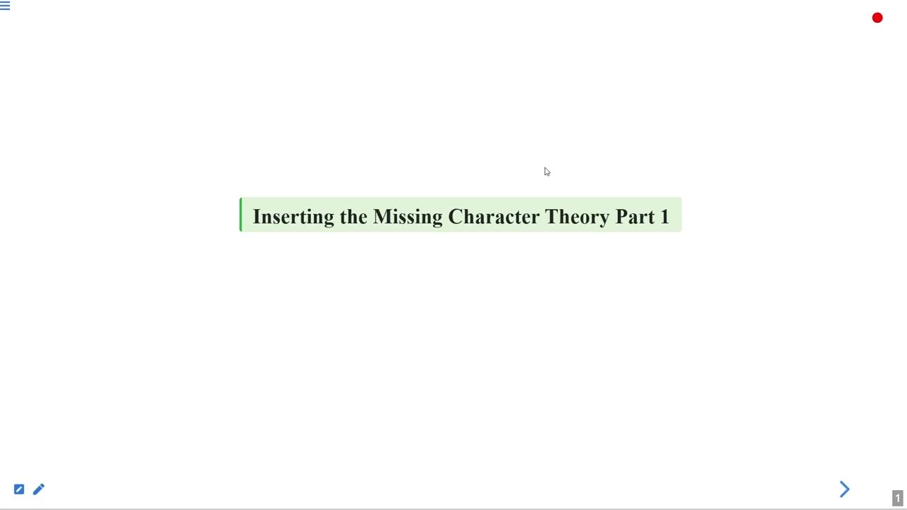 Inserting the Missing Character Theory Part 1 #swayamprabha