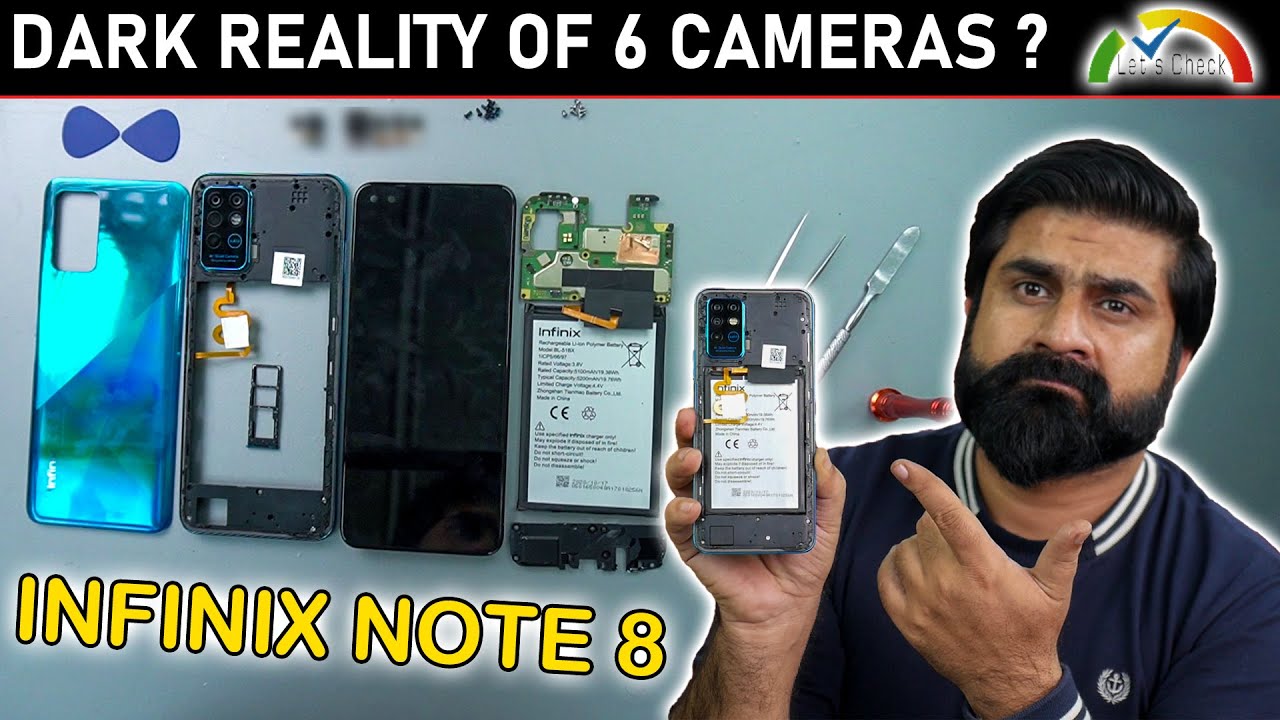 Infinix Note 8 Teardown | Lets Check 6 Camera Monopoly? 🤔🤔