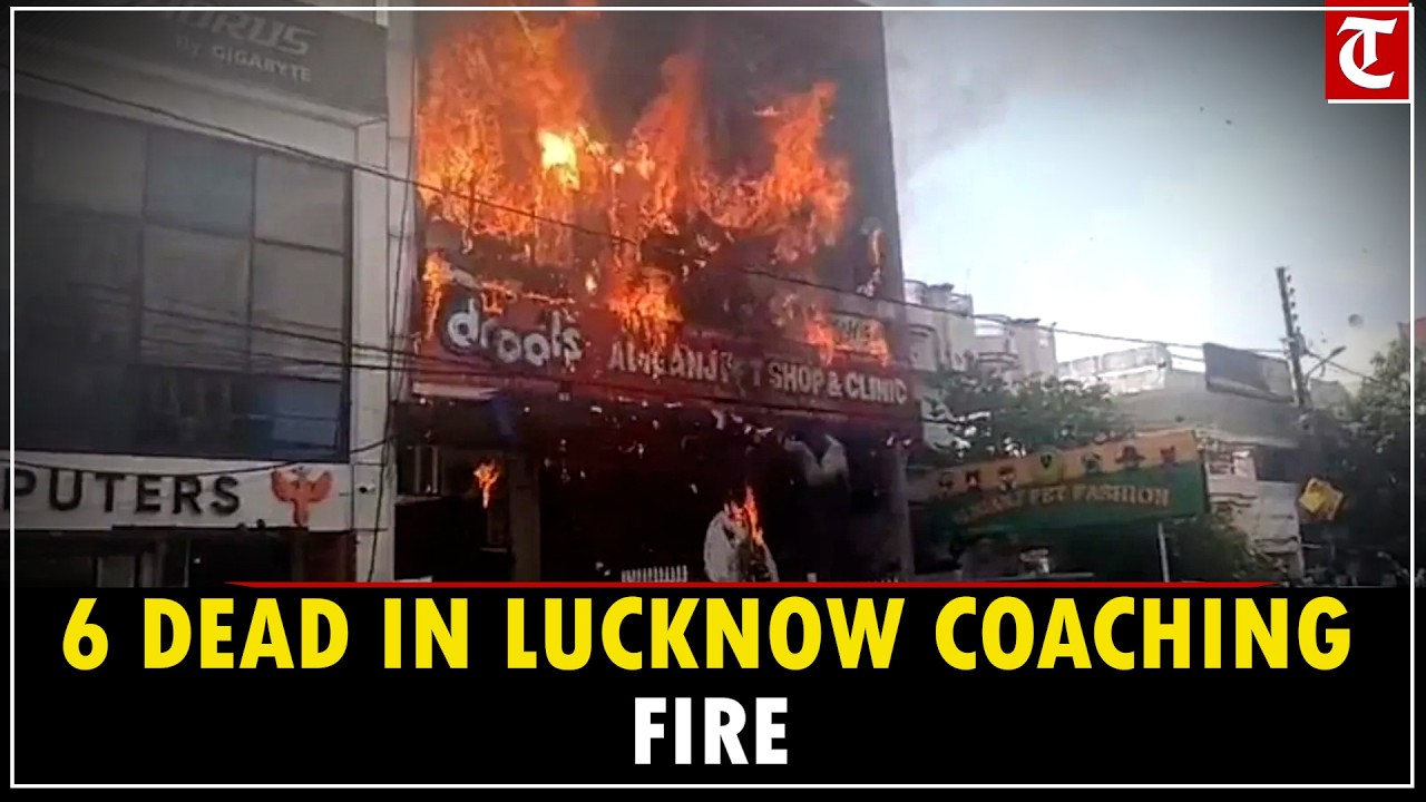 Lucknow Coaching Centre Fire: 6 Bodies Recovered as Massive Blaze Engulfs Aliganj Building