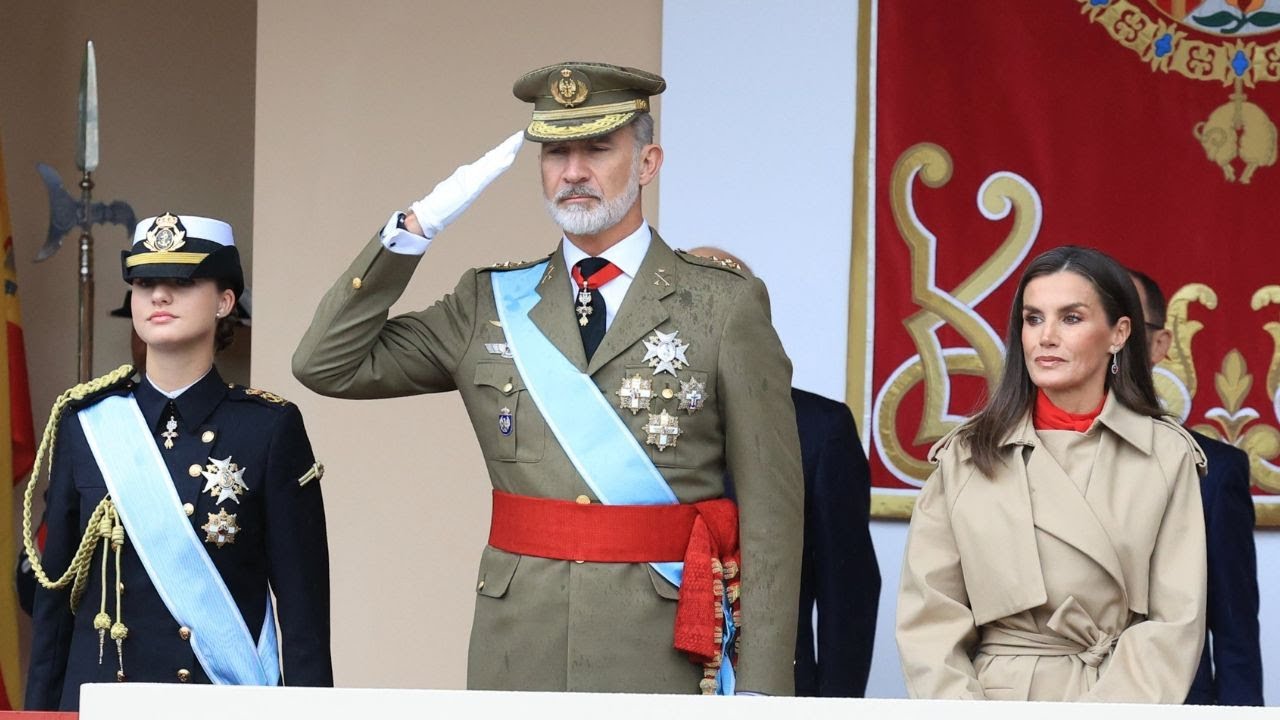 Princess Leonor of Spain is attending National Day Parade with her parents