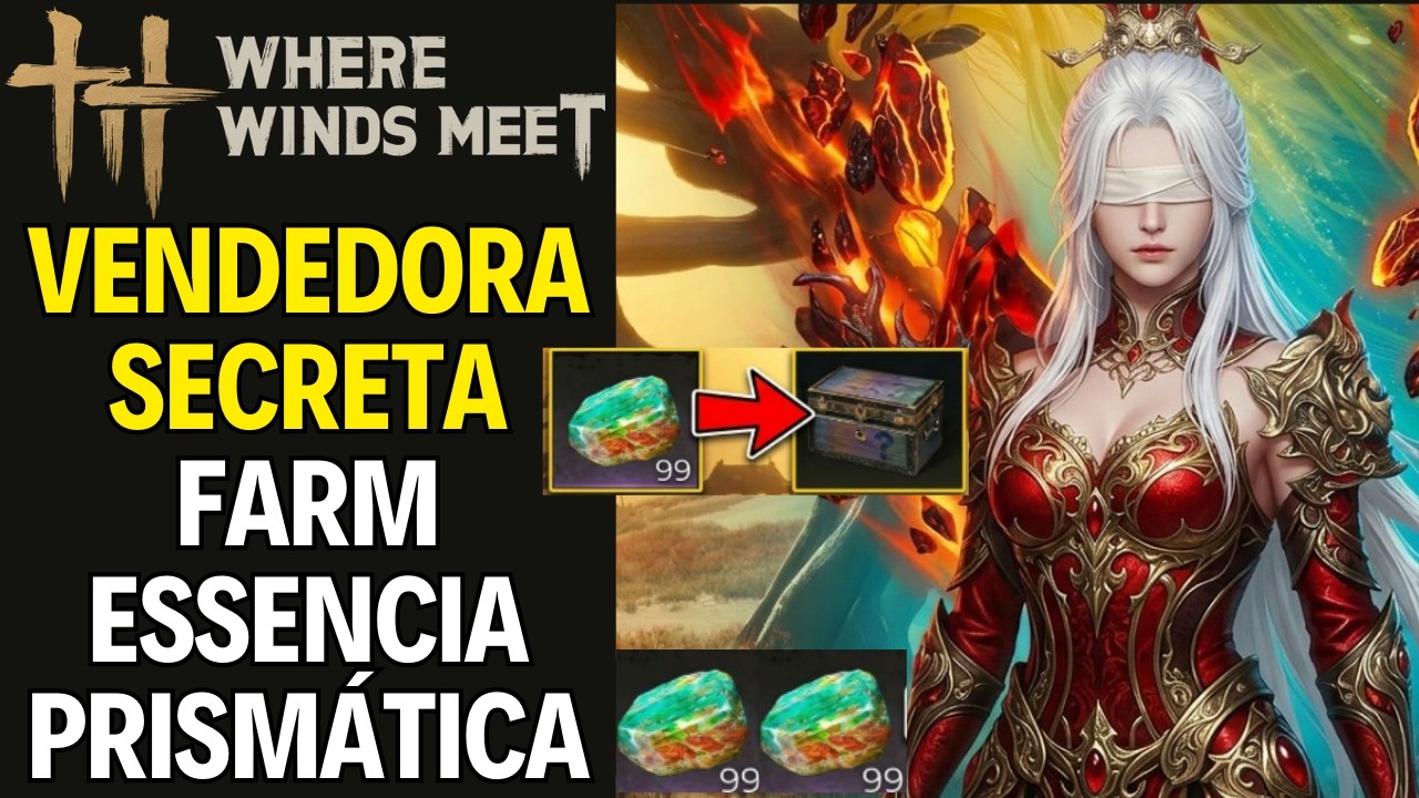 Where Winds Meet - Vendedora SECRETA e Ess&ecirc;ncia Prism&aacute;tica no Mapa Hexi!