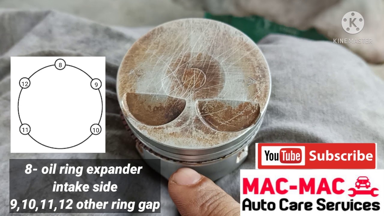 part 4 k6A Overhaul piston ring end gap clearance piston ring installation