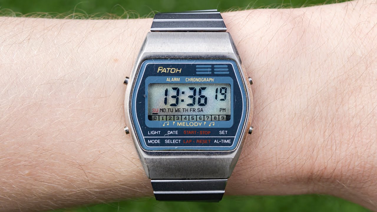 Presenting the PATOH P-454 Vintage Digital Watch with Melody Alarm