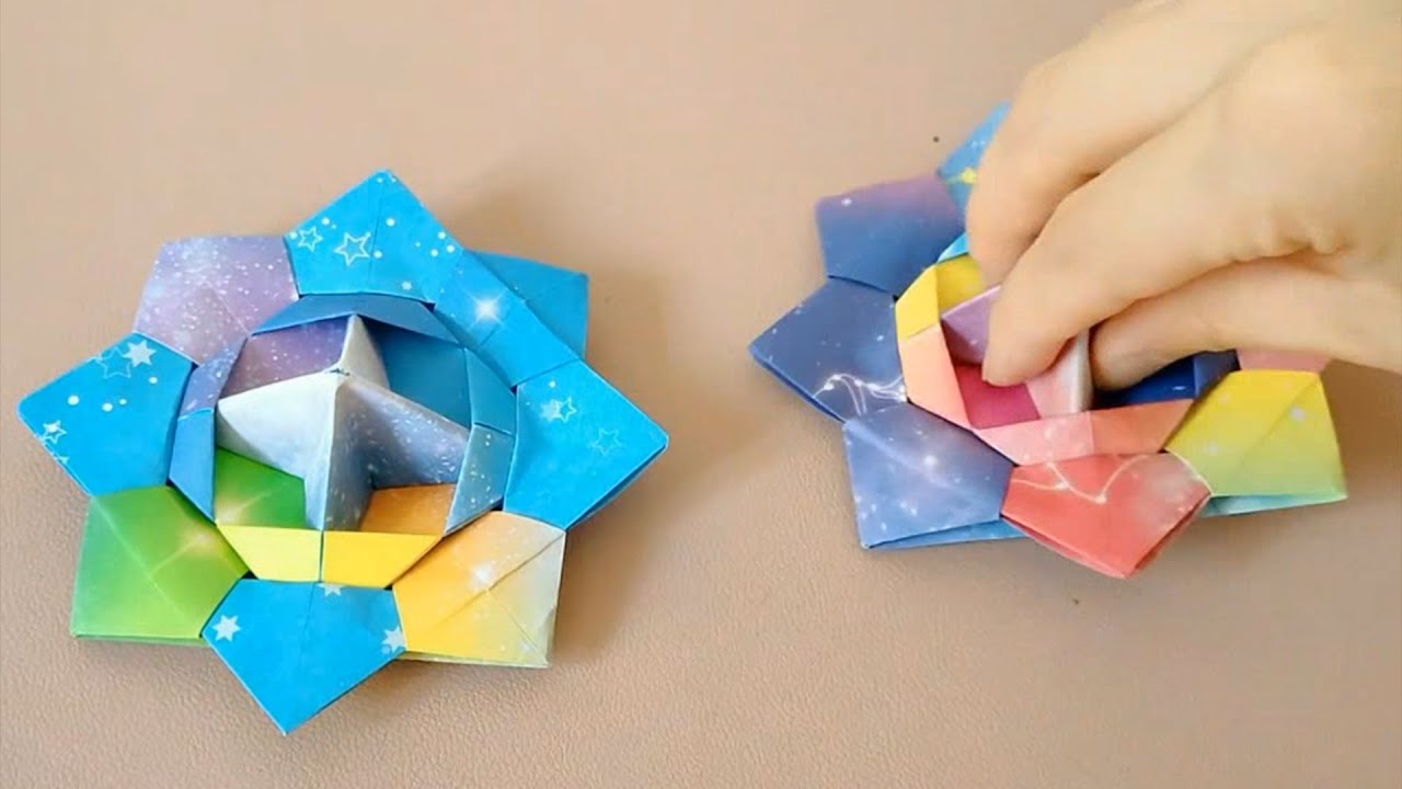 折纸好玩的陀螺，玩一天太有意思了