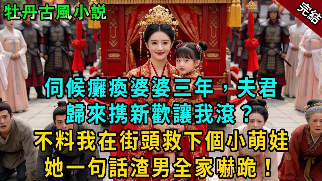 完結溫馨爽文：伺候癱瘓婆婆三年，夫君摟着新歡扔來休書！轉身我在街頭救下小萌娃，她一句話渣男全家嚇跪！#小説 #原創 #古風 #古言 #大女主 #爽文 #甜寵 #萌娃 #反轉 #逆襲 #溫馨 #聽書