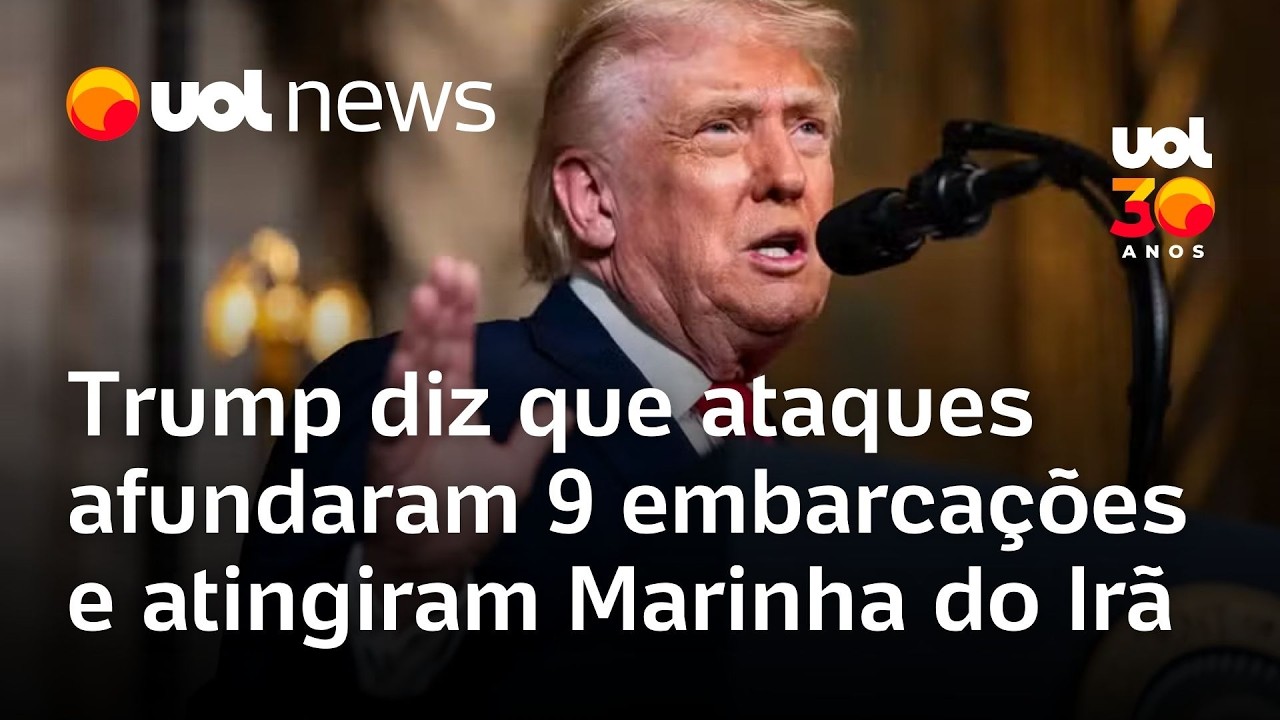 Trump afirma que nove navios da Marinha iraniana foram 'destruídos e afundados'