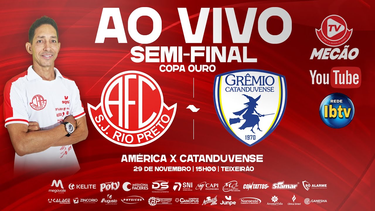 AO VIVO COM IMAGENS - AM&Eacute;RICA X GR&Ecirc;MIO CATANDUVENSE - SEMI-FINAL COPA OURO