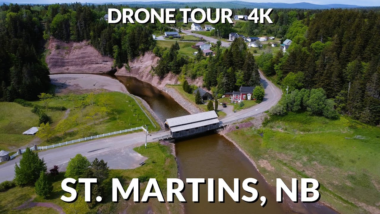 Discover St. Martins, New Brunswick 🚁 Drone Adventure 🌊 | Mesmerizing 4K Views! 🎥 #ExploreNB