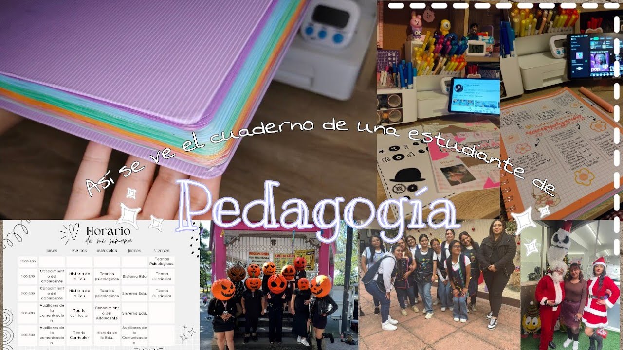 Así se ve la libreta de una estudiante de pedagogía | Tour por mi libreta 📓👩🏻‍🏫✨ 