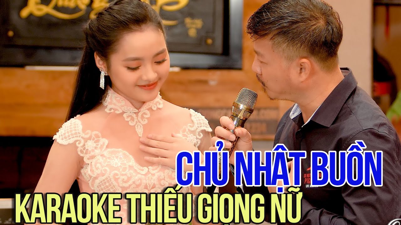 Karaoke THIẾU GIỌNG NỮ Chủ Nhật Buồn - Karaoke Song Ca Cùng Quang Lập