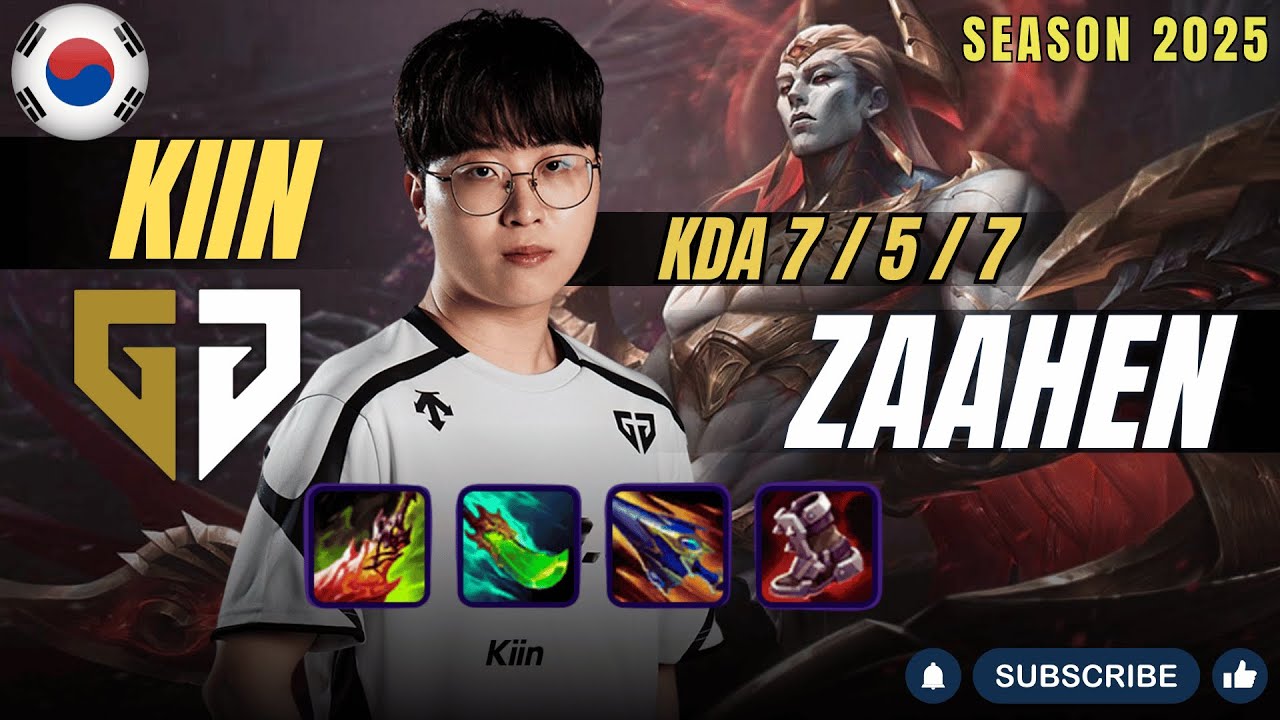 GEN Kiin ZAAHEN vs JAX Top - Patch 25.23 KR Ranked | lolrec