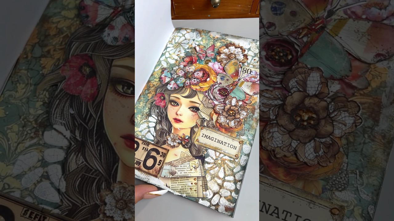 My art collage journal #diy #craft #artjournal #collage #mixedmedia #junkjournal #ephemera #art