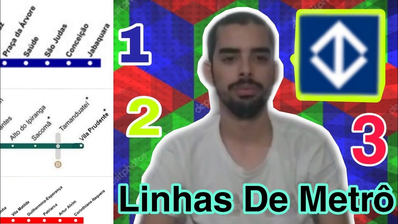 Esta&ccedil;&otilde;es do metr&ocirc; linha 1 Azul, 2 Verde e 3 Vermelho - Libras.