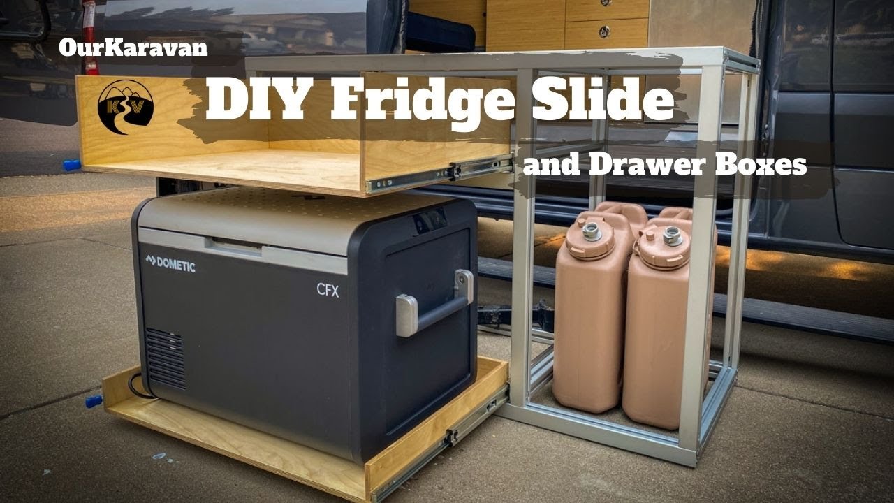 DIY Locking Fridge Slides in an OurKaravan Cabinet Kit