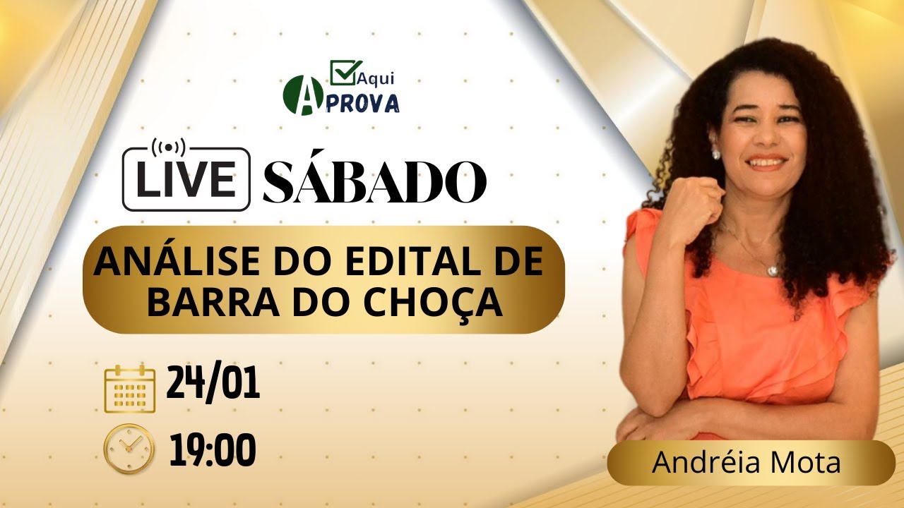 Live: Análise do Edital de Barra do Choça